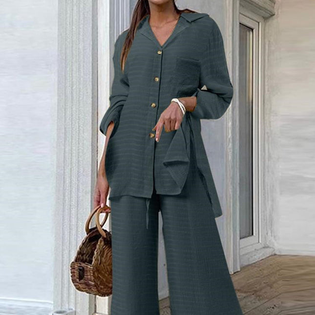 Women's Casual Shirt & Trousers Set