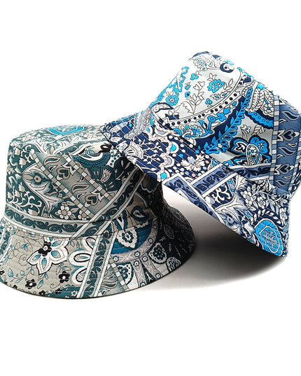 Reversible Paisley Bucket Hat – Double-Sided, Sun Protection, 6 Colors