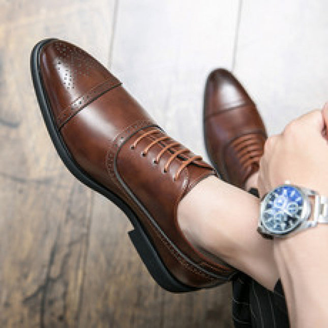 Men's Pointed-Toe  Faux Leather Shoes