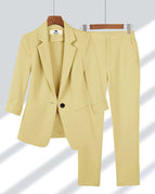 Yellow Outfit Top Pants / M