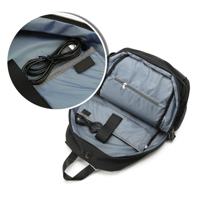 Anti-Theft USB Laptop Backpack With Shoulder Straps
