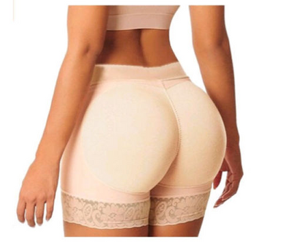 Women's Push-Up Booty Enhancing High-Waist Shorts – Beige & Black, S–3XL