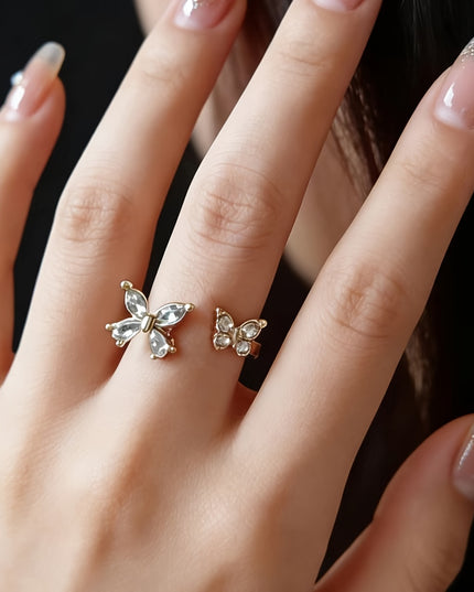 Butterfly Zircon Open Ring