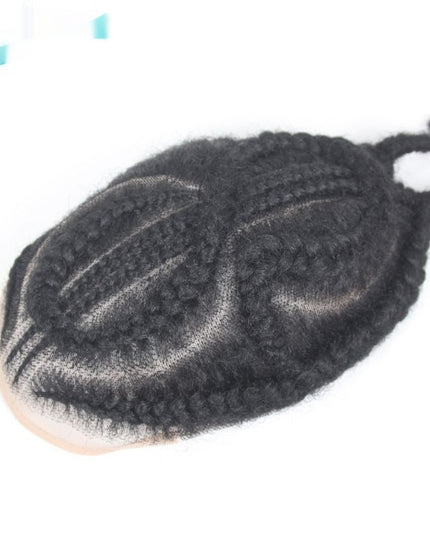 Men's Human Hair Hand-Braided Toupee – Lace & Full Lace Styles