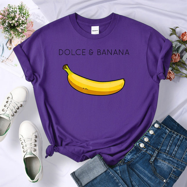 Dolce Banana Anime Graphic T-Shirt – 8 Colors, Sizes XS–4XL