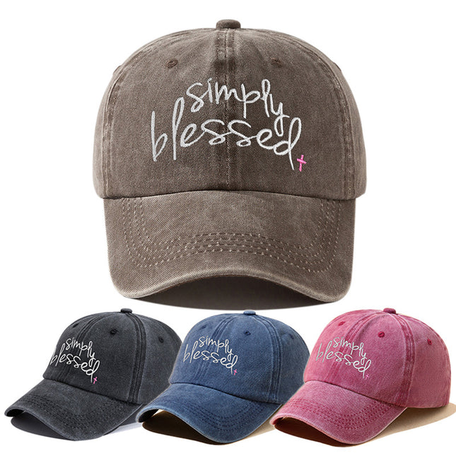Simply Blessed Embroidered Baseball Cap