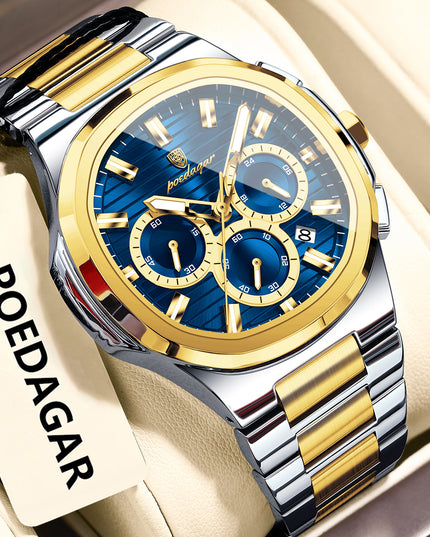 Men's Waterproof Luminous Quartz Watch – 11 Colors