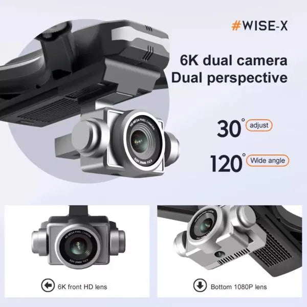 V14 Professional Drone – 6K HD Dual Camera, Wi-Fi FPV, 3 Batteries Included