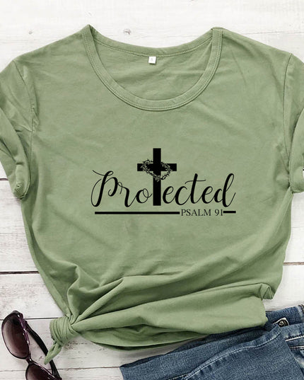 Women's Christian Inspirational Printed T-Shirt – Cotton, 14 Colors, Sizes S–3XL