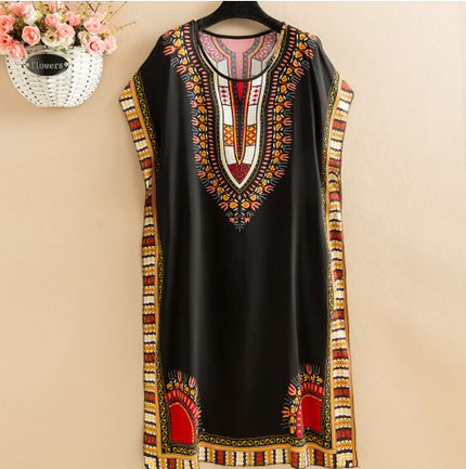 Women's 3D Floral Hooded Dress – Cotton Silk, 10 Colors, One Size