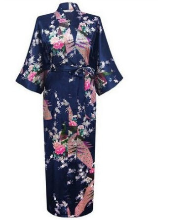 Silk Satin Floral Robe
