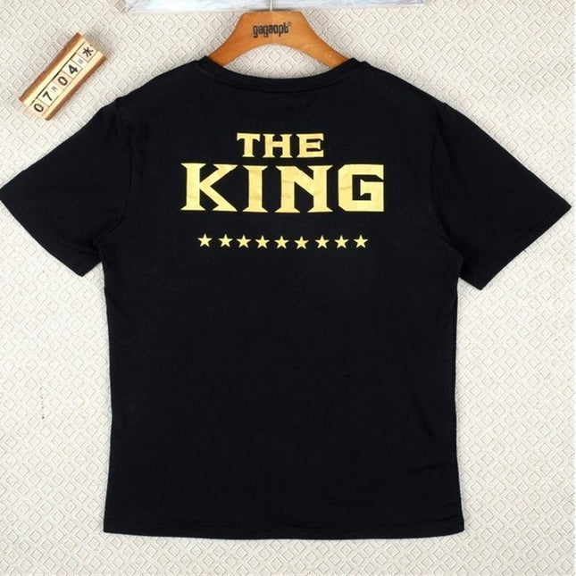 "The King & His Queen" Matching Couples T-Shirts – Black, Sizes XS–XXL