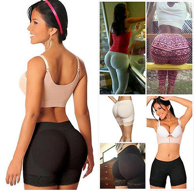 Women's Push-Up Booty Enhancing High-Waist Shorts – Beige & Black, S–3XL