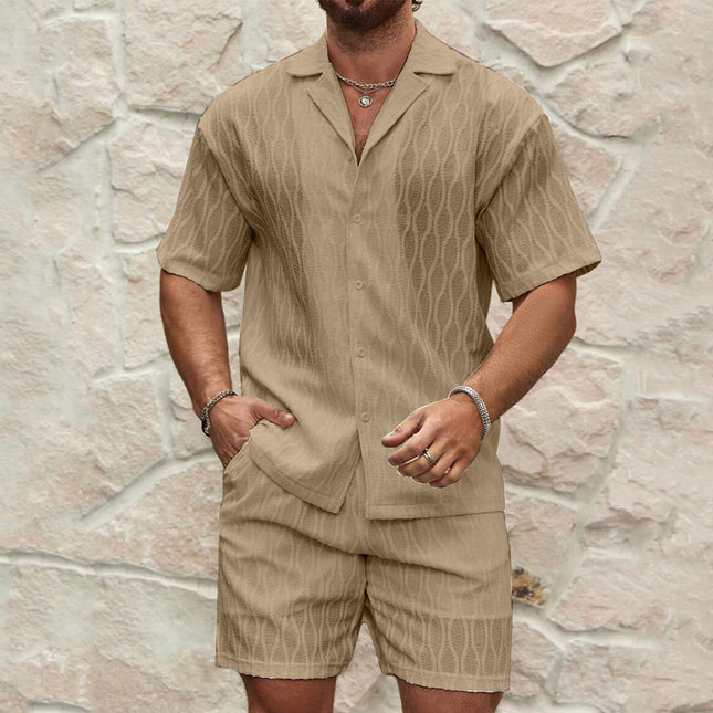 Men's Summer Two-Piece Short - Set — Shirt & Shorts