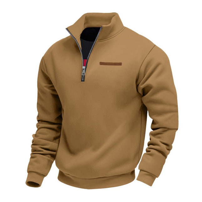 Men's Slim-Fit Fleece-Lined Pullover Sweatshirt – 8 Colors, S–3XL