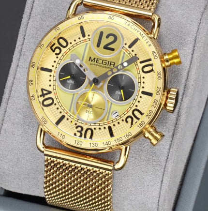 Men's Gold Quartz Fashion Watch – 5 Style Options