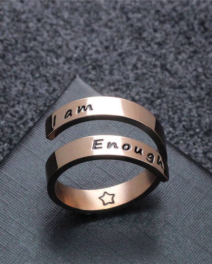 Titanium Steel Open Ring Set – Adjustable Stackable Rings | Silver & Rose Gold | 2–8 Piece Sets