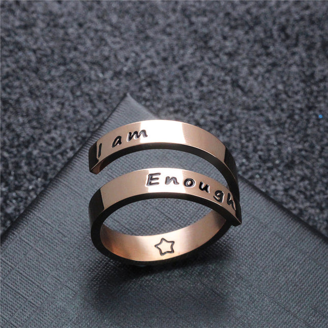 Titanium Steel Open Ring Set – Adjustable Stackable Rings | Silver & Rose Gold | 2–8 Piece Sets