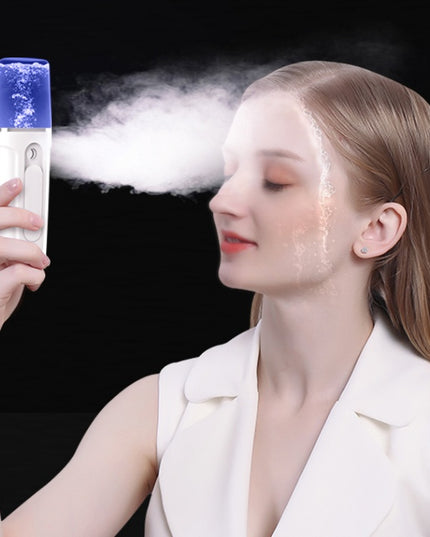 Nano Mist Facial Sprayer with 2200mAh Power Bank – Deep Hydration, 26ml, Pink & White