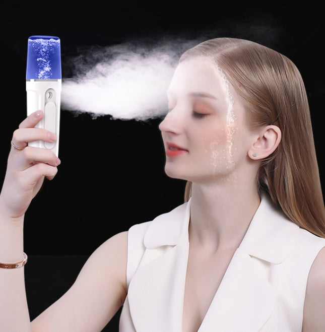 Nano Mist Facial Sprayer with 2200mAh Power Bank – Deep Hydration, 26ml, Pink & White