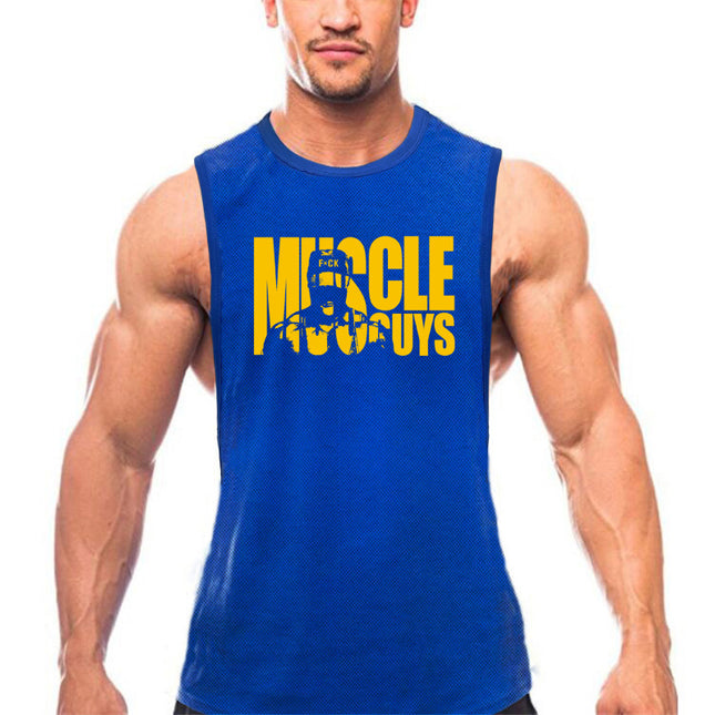 Men's Fast-Dry Gym Exercise Vest – Loose Fit, 6 Colors, M–XXL