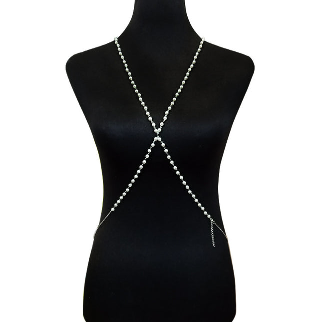 Pearl Body Chain – Imitation Pearl Waist & Body Jewelry | Silver & Gold | Women
