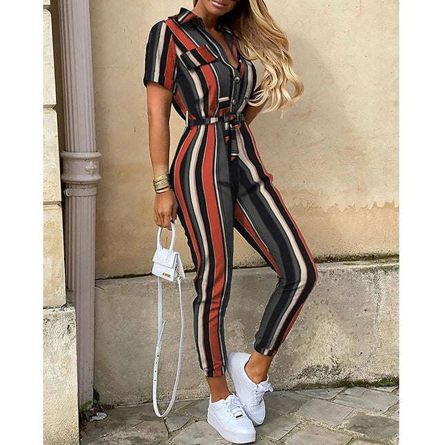 Collared Belted Jumpsuit