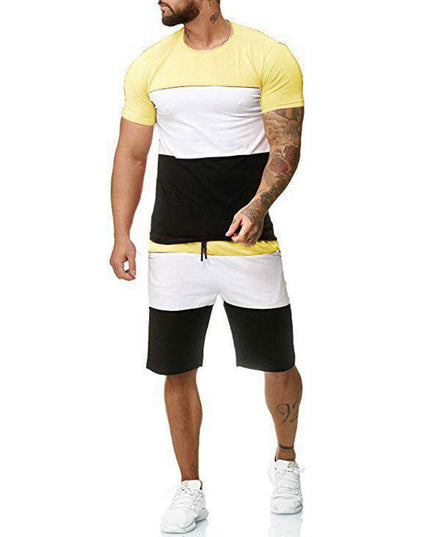 Men's 2-Piece Sport T-Shirt & Shorts Set – 5 Colors, Sizes S–4XL
