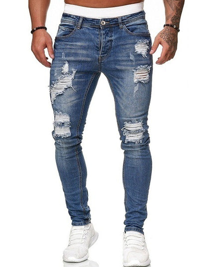 Men's Ripped Skinny Jeans – Street Style Slim Fit Denim