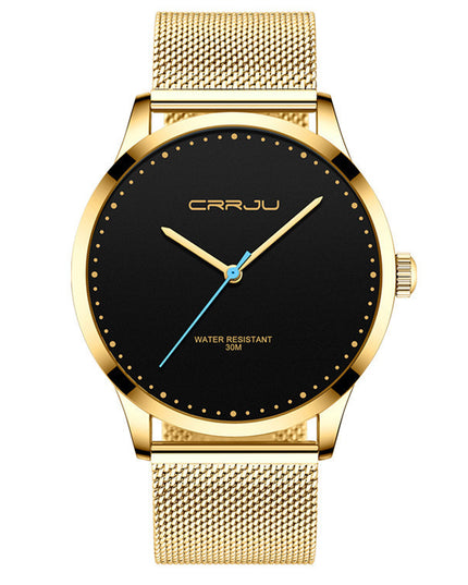 Men's Stainless Steel Mesh Belt Fashion Watch – 5 Styles