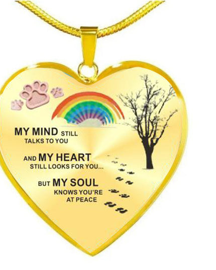 Peach Heart Pendant Necklace | Mother's Day & Thanksgiving Gift