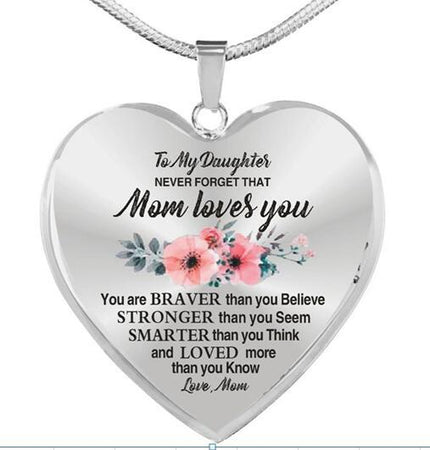 Peach Heart Pendant Necklace | Mother's Day & Thanksgiving Gift