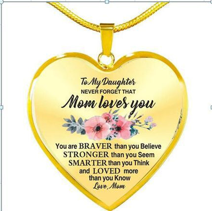 Peach Heart Pendant Necklace | Mother's Day & Thanksgiving Gift