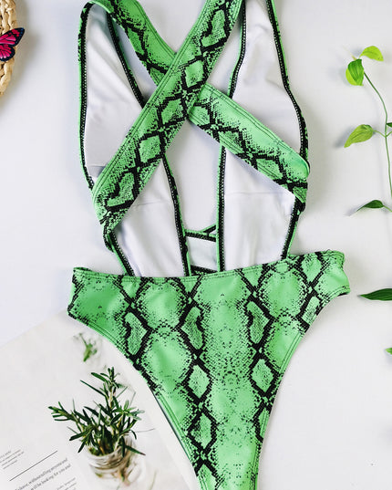 Women's One-Piece Bandage Swimsuit – High Elasticity, 2 Colors, S–L