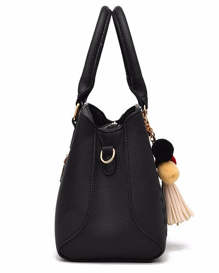 Women's Leather Handbag – Multi-Compartment, 7 Colors