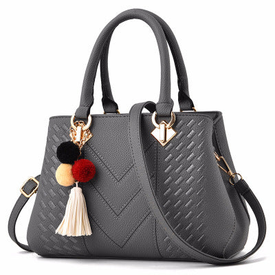 Women's Leather Handbag – Multi-Compartment, 7 Colors