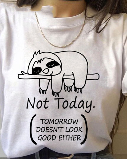 Women's Sloth Kawaii Graphic T-Shirt – 10 Cute Styles, Sizes S–3XL