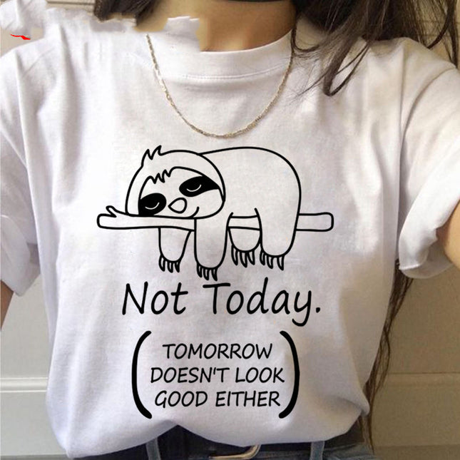 Women's Sloth Kawaii Graphic T-Shirt – 10 Cute Styles, Sizes S–3XL