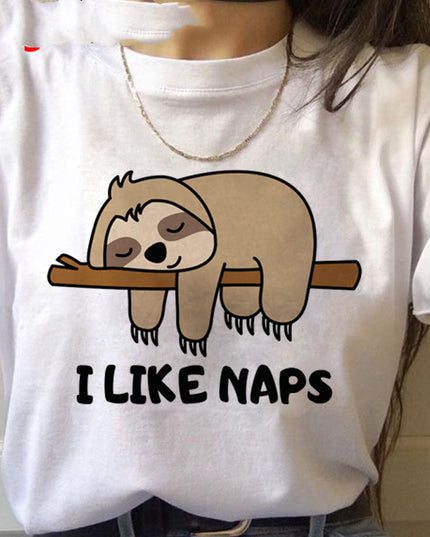 Women's Sloth Kawaii Graphic T-Shirt – 10 Cute Styles, Sizes S–3XL