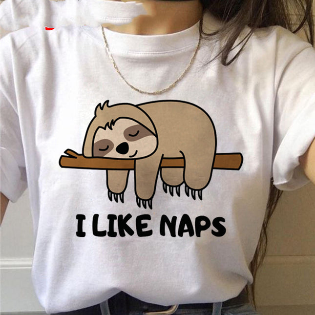 Women's Sloth Kawaii Graphic T-Shirt – 10 Cute Styles, Sizes S–3XL