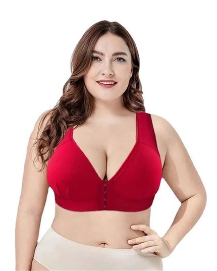 Women's Ice Silk Sports Bra – No Underwire, Front Buckle, Plus Size M–4XL