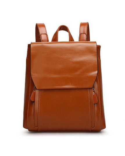 Women's Composite Leather Backpack – Anti-Theft, Waterproof, Laptop Pocket, 3 Colors