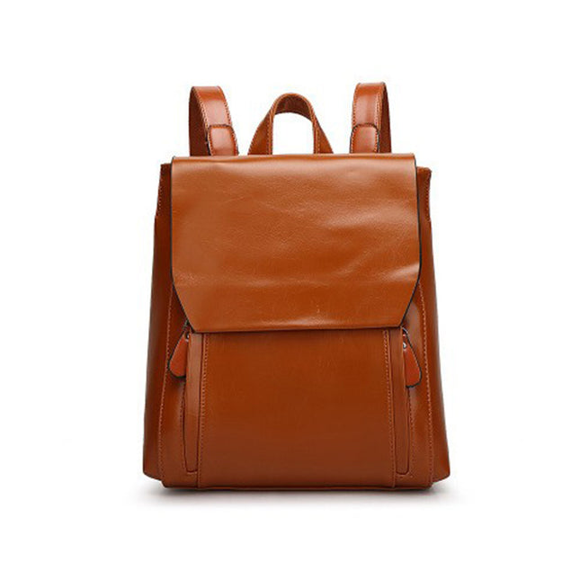 Women's Composite Leather Backpack – Anti-Theft, Waterproof, Laptop Pocket, 3 Colors