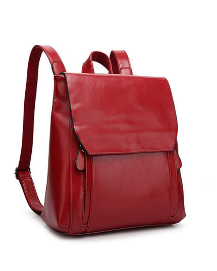 Women's Composite Leather Backpack – Anti-Theft, Waterproof, Laptop Pocket, 3 Colors