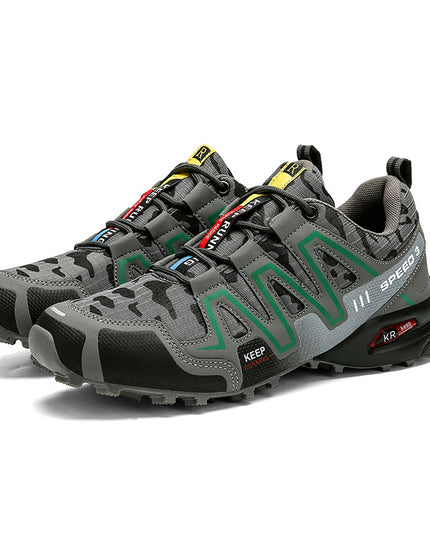 Men's Tactical Hiking Shoes – Nubuck Leather, Non-Slip EVA Sole, Sizes 39–47