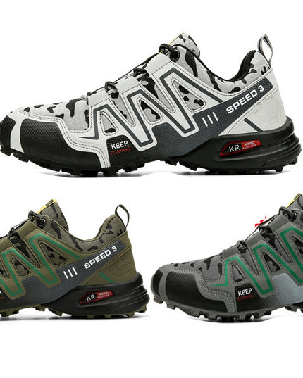 Men's Tactical Hiking Shoes – Nubuck Leather, Non-Slip EVA Sole, Sizes 39–47
