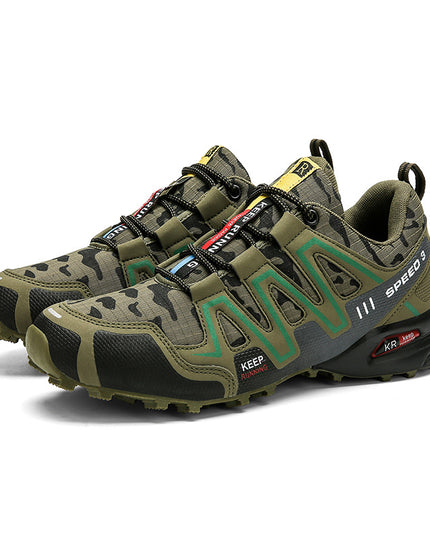 Men's Tactical Hiking Shoes – Nubuck Leather, Non-Slip EVA Sole, Sizes 39–47