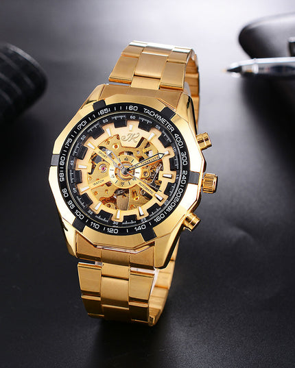 Men's Automatic Luxury Mechanical Watch – Hollow Dial Design
