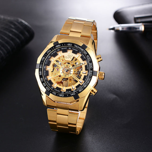 Men's Automatic Luxury Mechanical Watch – Hollow Dial Design