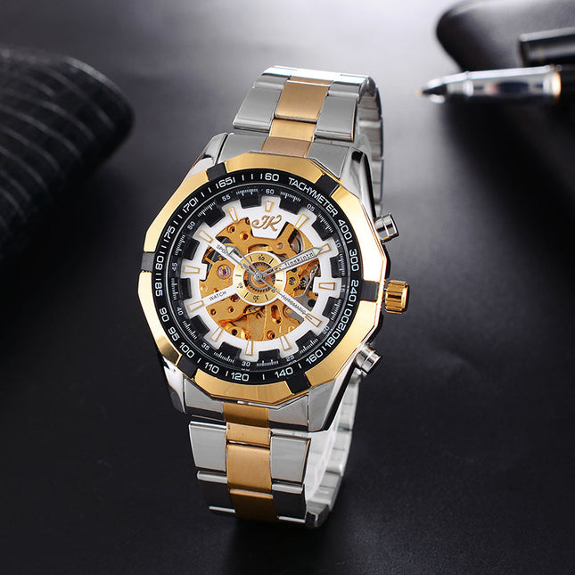 Men's Automatic Luxury Mechanical Watch – Hollow Dial Design